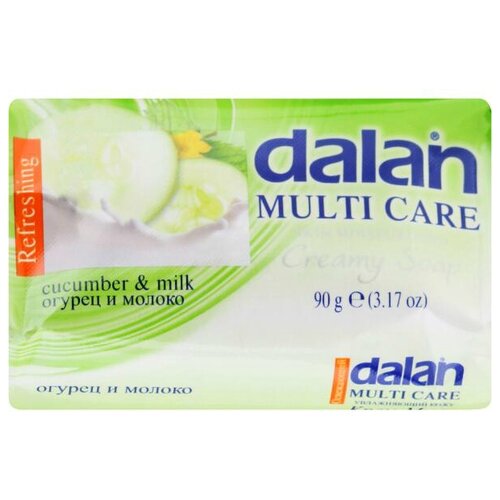 Dalan Мыло кусковое Multi Care Огурец и молоко, 90 г