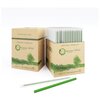 Бумажные трубочки для напитков «чистая страна» - 250 шт. 197/8 мм, цвет зелёный, в индивидуальной упаковке - изображение