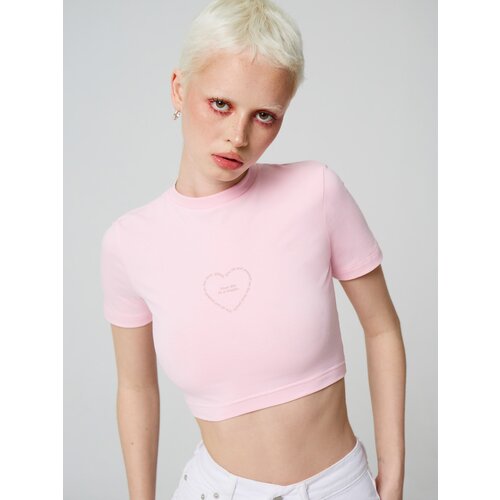 футболка с коротким рукавом повседневная футболка топ женская модная футболка простая новая милая женская одежда 2022 футболки с графичес Футболка FEELZ, размер XS, розовый