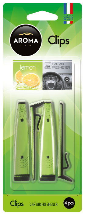 Ароматизатор полимерный Aroma Car CLIPS (lemon) (20 g)