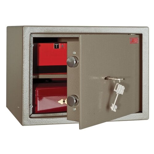 фото Сейф aiko "тм-25", 250х340х280 мм, 10 кг, ключевой замок, полка