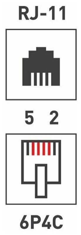 05-1012 Джек телеф. 6P-4C (уп.100шт) Rexant - фото №4