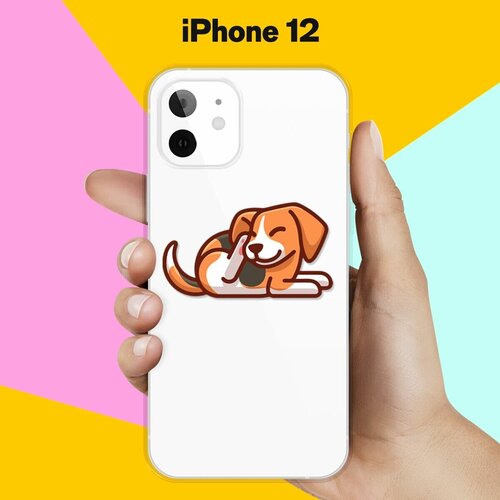 Силиконовый чехол Бигль на Apple iPhone 12 силиконовый чехол бигль с цветами на apple iphone 12 mini