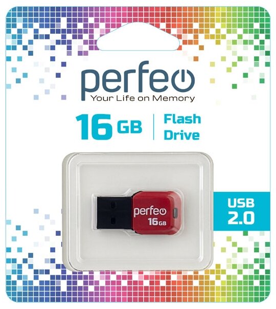 16Gb Perfeo M02 black USB 2.0 PF-M02B016