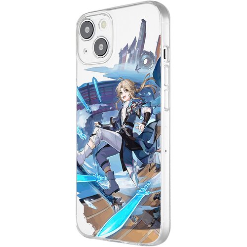 Силиконовый чехол с защитой камеры Mcover для Apple iPhone 13 Honkai Impact, Яньцин