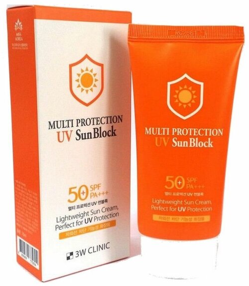 Крем для лица солнцезащитный 3W Clinic Multi Protection UV Sun Block SPF50+, 70 мл