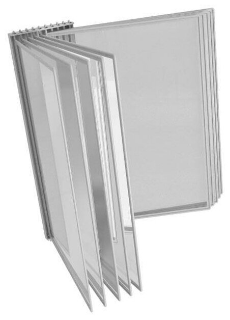 фото Демосистема настенная Promega Office А4 10 панелей пластиковое основание цвет серый