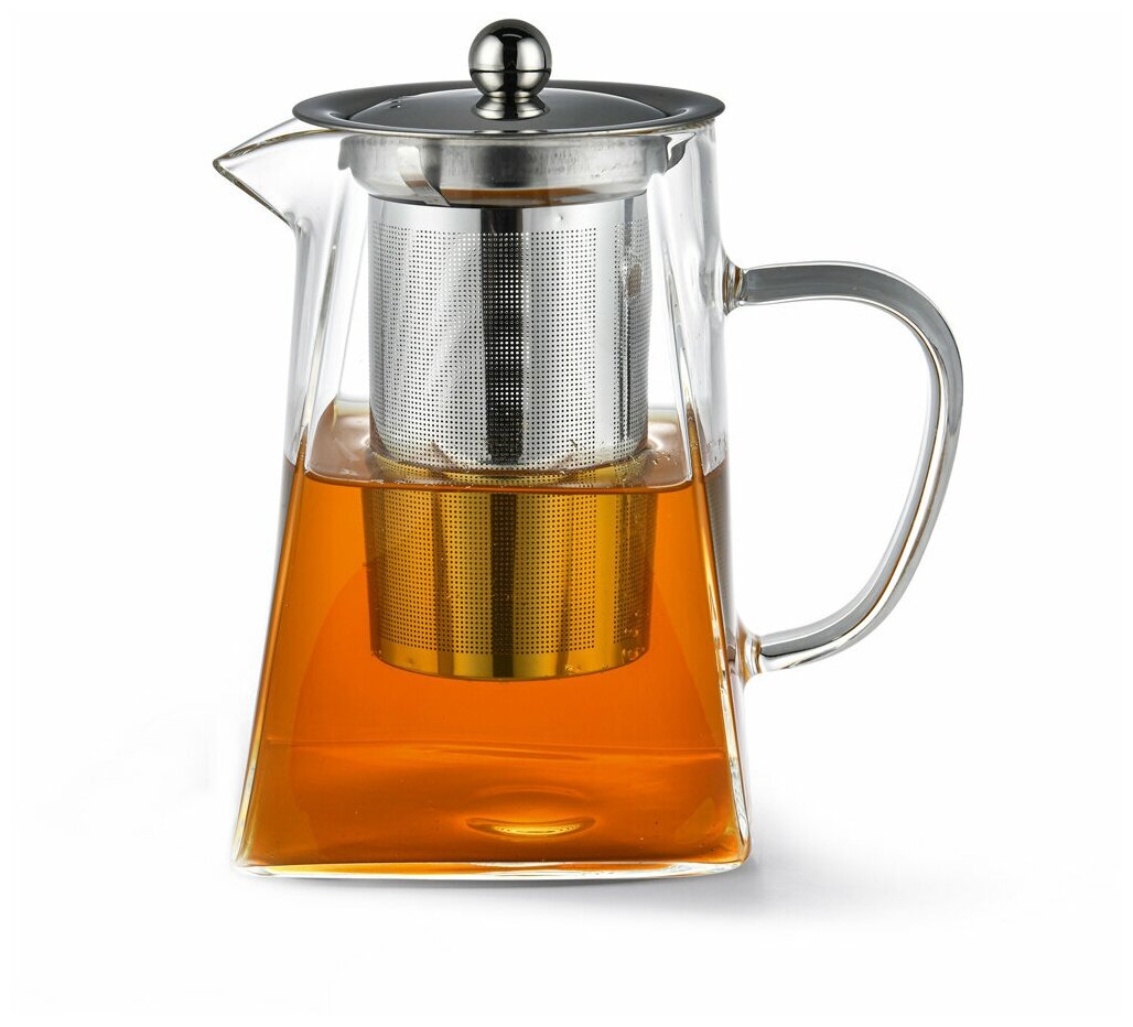 Стеклянный жаропрочный заварочный чайник Kelli KL-3217 / 1 л - фотография № 1