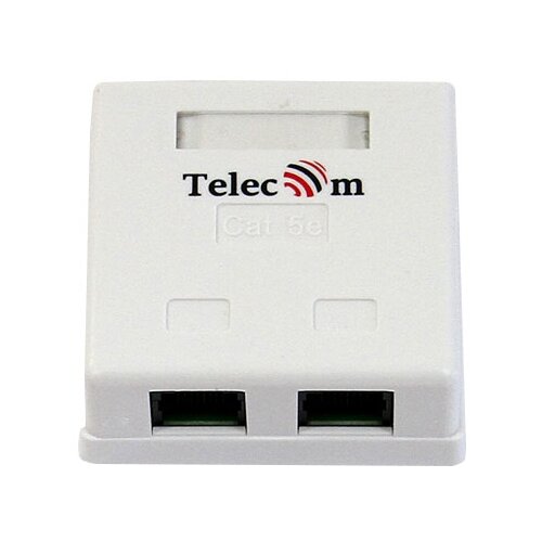 фото Розетка для интернета / телефона RJ45 Telecom TC-SB-2-8P8C-C5E-WH, белый