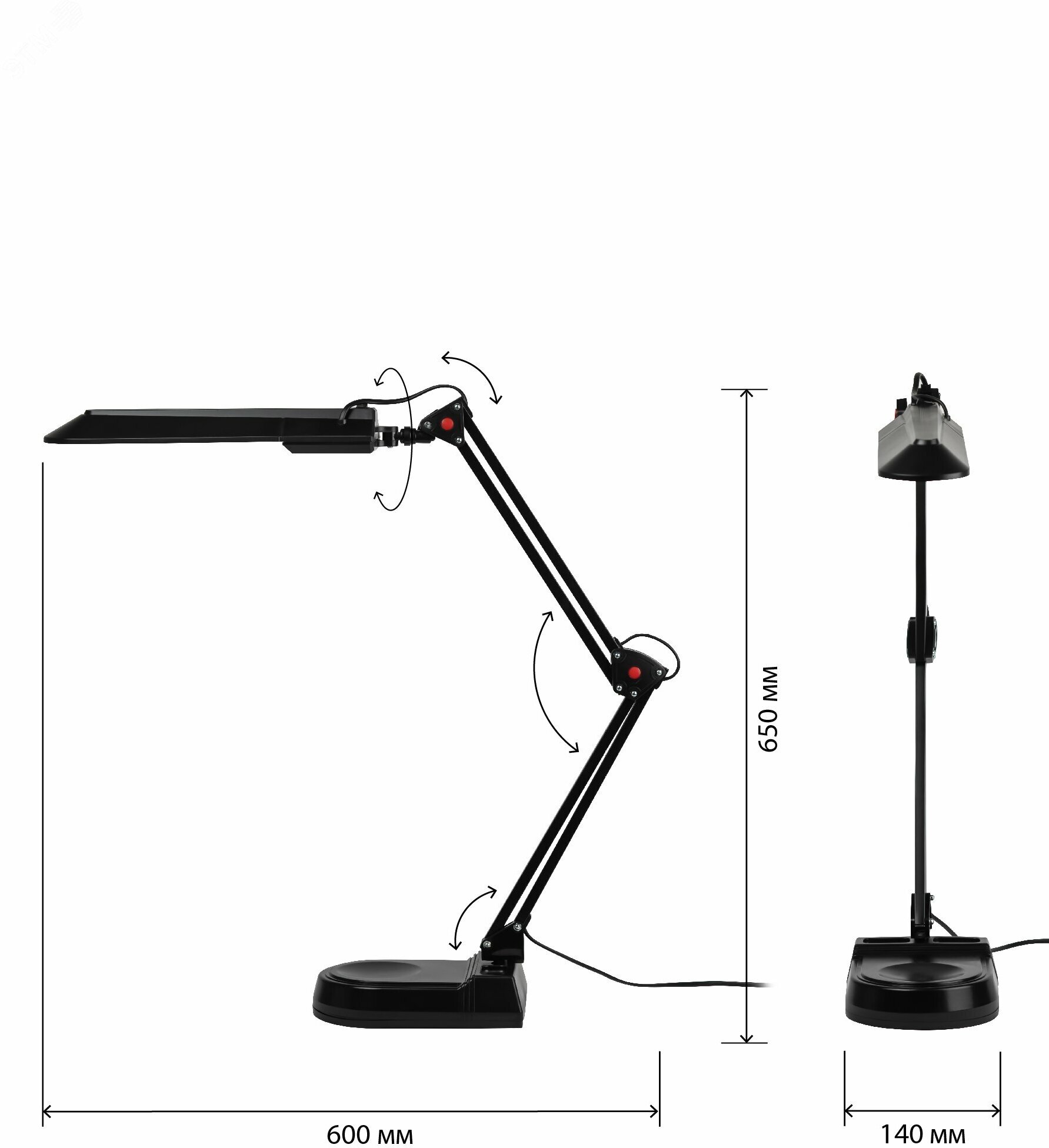Лампа офисная ЭРА NL-202-G23-11W-BK, G23, 11 Вт, цвет арматуры: черный, цвет плафона/абажура: черный - фотография № 18