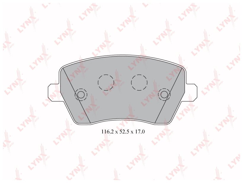 Колодки тормозные дисковые перед LYNXauto BD-5739