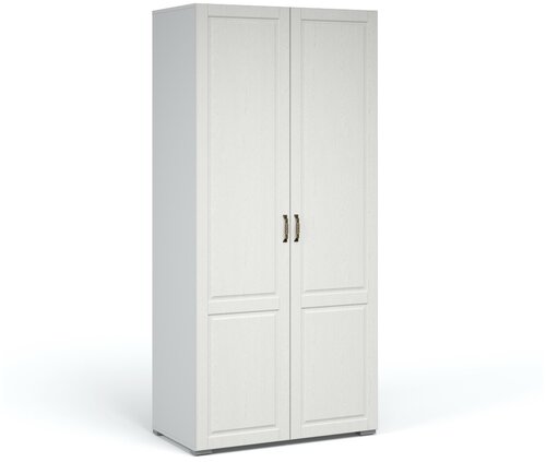 Шкаф для одежды 1 м МДФ двухдверный распашной Лацио белое дерево (ВхШ) 204х96 см