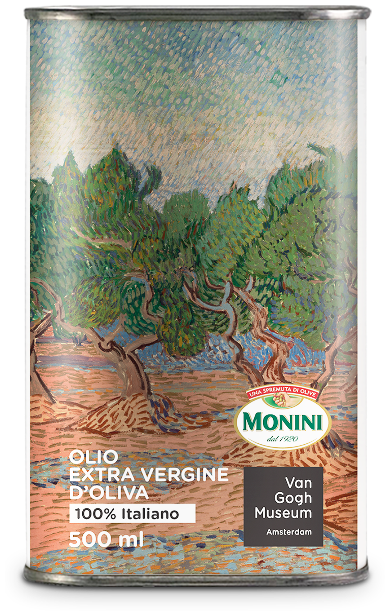 Масло оливковое Monini Van Gogh collection Olive trees Extra Virgin, Ван Гог "Оливковая роща" нерафинированное высшего сорта первого холодного отжима Экстра Вирджин, 0,5л