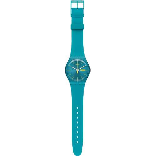 Наручные часы swatch Наручные часы SWATCH TURQUOISE REBEL SUOL700, голубой