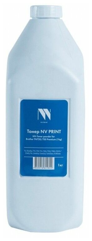 NV PRINT Тонер for Brother TN-750 TN-720/750/780/3335/3340/HL-5440d/5445d/5450dn/6180dw Premium (1KG) ( бутыль)