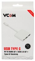 USB-концентратор VCOM CU427 разъемов: 3 белый