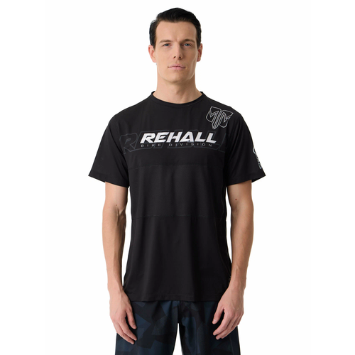 фото Футболка rehall, размер l, черный, хаки
