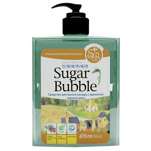 Экологичное средство для мытья посуды «Чёрный рис» – Sugar Bubble Black Rice 940ml