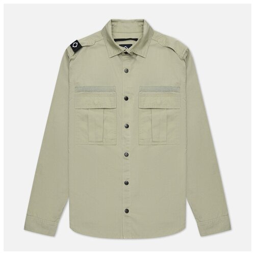 Мужская рубашка MA.Strum Full Placket Overshirt зелёный, Размер M