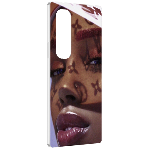 Чехол MyPads лицо девушки тень женский для Samsung Galaxy Z Fold 4 (SM-F936) задняя-панель-накладка-бампер