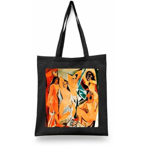 фото Сумка-шоппер унисекс каждому своё "пабло пикассо/pablo picasso" черная