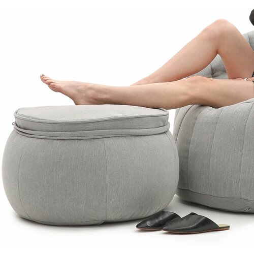 Бескаркасный пуф - оттоманка Ambient Lounge - Wing Ottoman - Keystone Grey (серый)