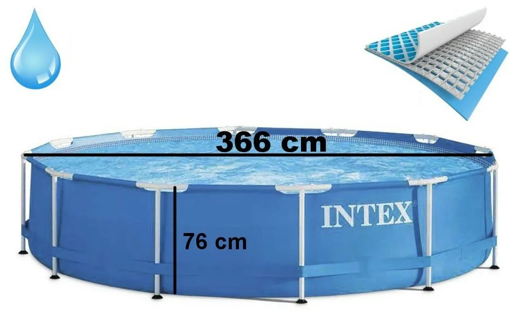 Бассейн каркасный Metal Frame Pool, круглый, 366 х 76 см, от 6 лет, 28210NP INTEX - фотография № 6