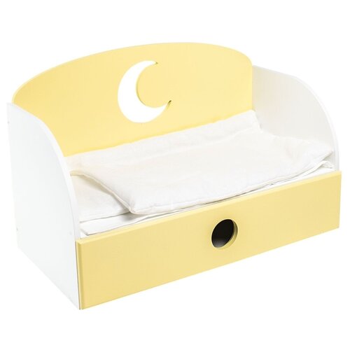 фото Диван-кровать для кукол paremo "луна" мини, цвет: желтый (pfd120-20m)