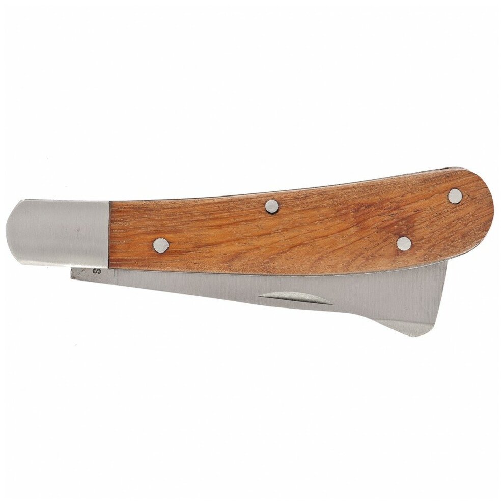 PALISAD Нож садовый складной, копулировочный, 173 мм, деревянная рукоятка, Palisad - фотография № 4