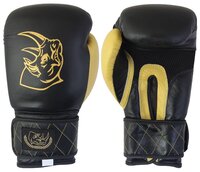 Боксерские перчатки ECOS BG-2577 черный/золотой 8 oz