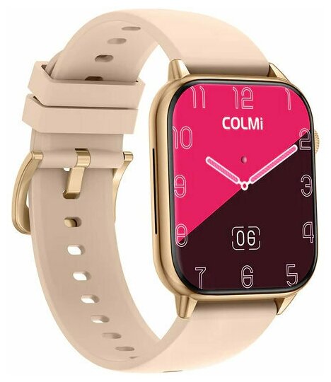 Смарт- часы Colmi C60 Gold Frame Silicone Strap белый