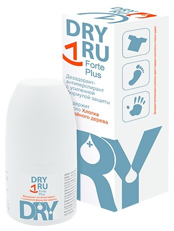 Dry RU Дезодорант-антиперспирант Forte Plus, ролик, флакон, 50 мл