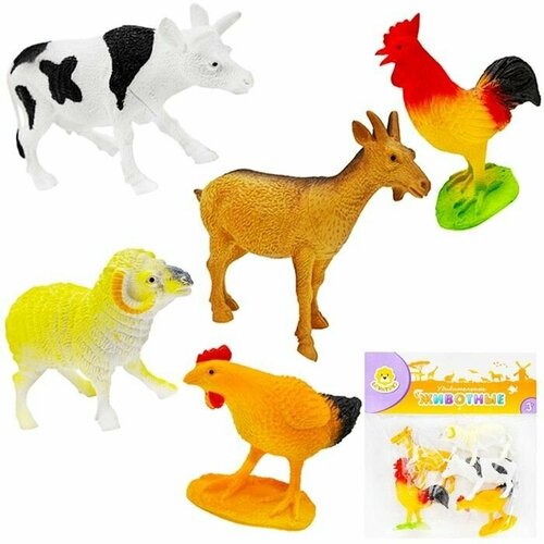 Сюжетно-ролевые игрушки Набор животных Levatoys YSJ161-1 Домашние в пак.