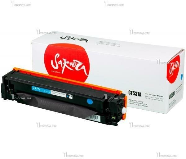 Картридж SAKURA CF531A (205A) голубой для HP Color LaserJet Pro M154/MFP M180 совместимый (0,9K) (SACF531A)