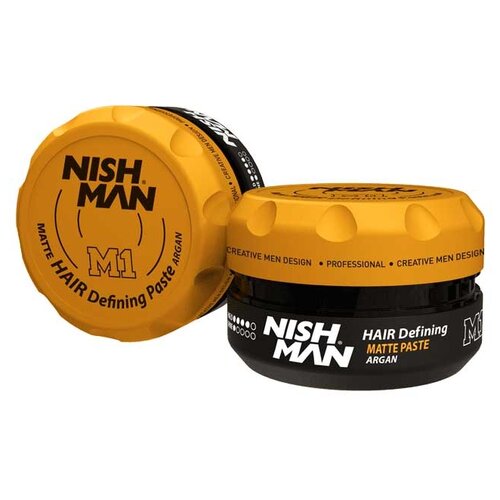 NISHMAN Паста Matte Hair Defining Paste M1, сильная фиксация, 100 мл, 130 г паста для волос матовая nishman defining paste m7 средней фиксации без блеска не склеивает гибкая фиксация 100 мл