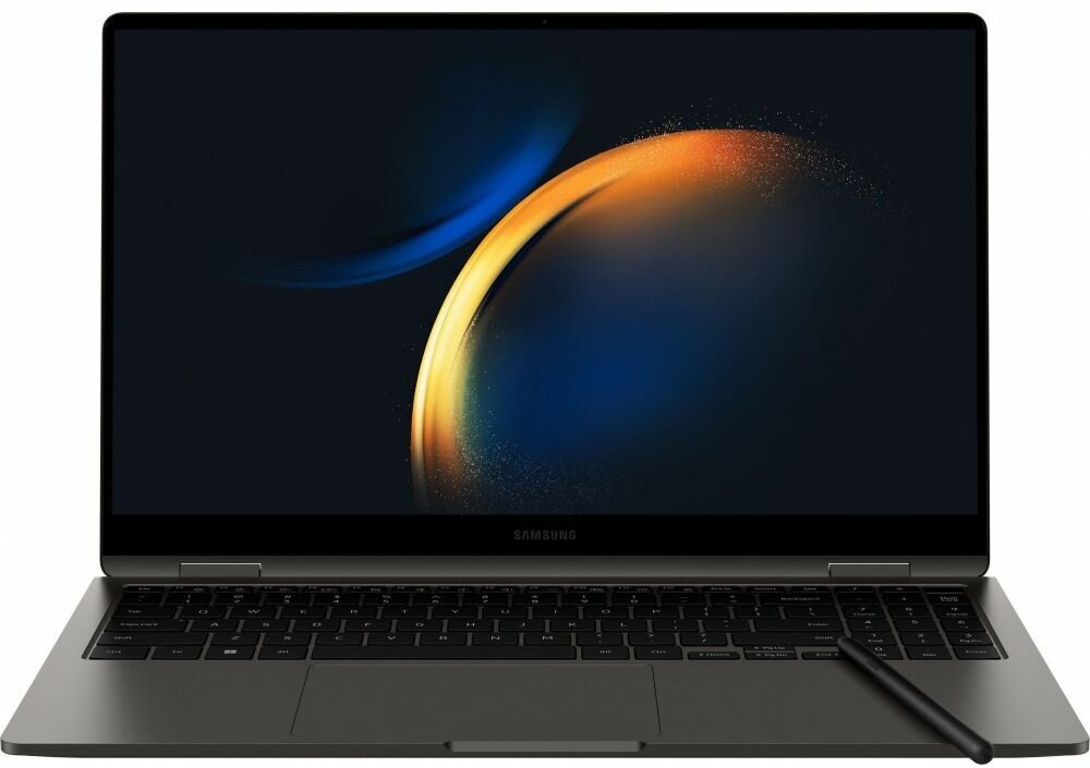 Ноутбук Samsung Galaxy book 3 NP750, 15.6", OLED, Intel Core i7 1360P, LPDDR4x 16ГБ, SSD 512ГБ, Intel Iris Xe graphics, темно-серый (np750qfg-ka1in) - фото №1