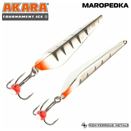 фото Зимняя блесна на окуня, маропедка akara tournament ice maropedka 45 мм 6 гр, цвет 31/sil