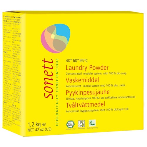 фото Стиральный порошок Sonett Washing powder 1.2 кг картонная пачка