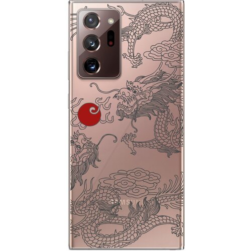 Силиконовый чехол Mcover для Samsung Galaxy Note 20 Ultra с рисунком Японский дракон инь / аниме силиконовый чехол mcover для samsung galaxy note 20 ultra с рисунком гаара аниме