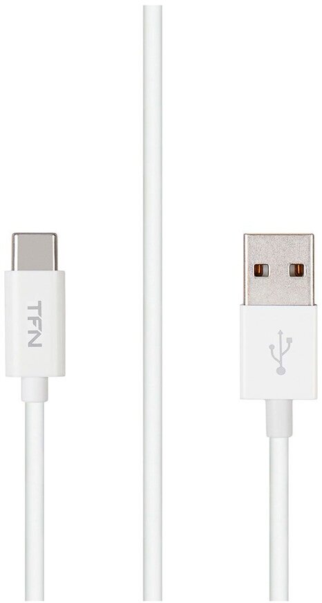 Дата-кабель TFN USB - Type-C, мягкая оплетка, длина 1 м, белый