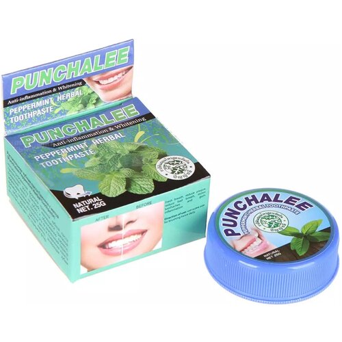 Зубная паста Punchalee Peppermint Herbal Toothpaste 25g 6039 зубная паста punchalee himalayan pink salt herbal toothpaste 25g 6022