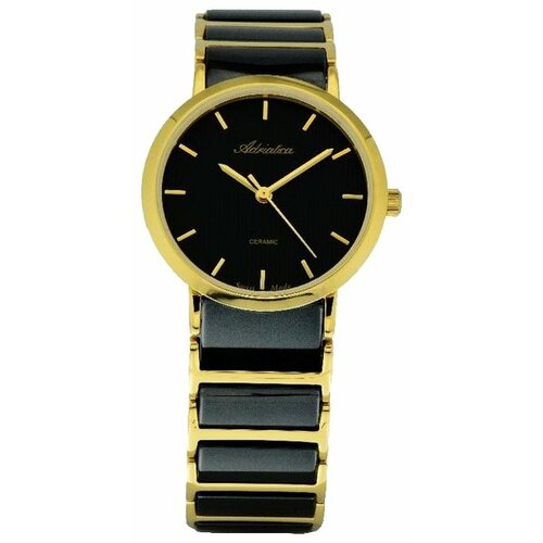 Наручные часы Adriatica, черный lisa smith золотистый открытый браслет с текстурой