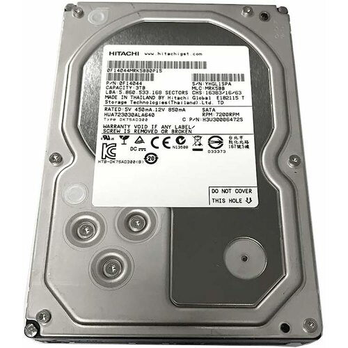 Жесткий диск Hitachi Ultrastar 7K3000 3tb 7200rpm 64mb HUA723030ALA640 556400₽