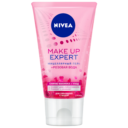 фото Nivea мицеллярный гель + розовая вода Make-Up-Expert, 150 мл