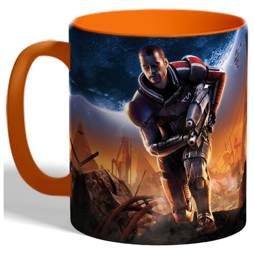 фото Кружка с цветной поверхностью на тему компьютерная игра mass effect drabs