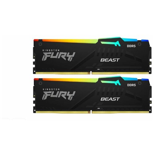 Модуль памяти Kingston 32GB DDR5 5200 DIMM FURY Beast RGB Gaming Memory 1640500₽