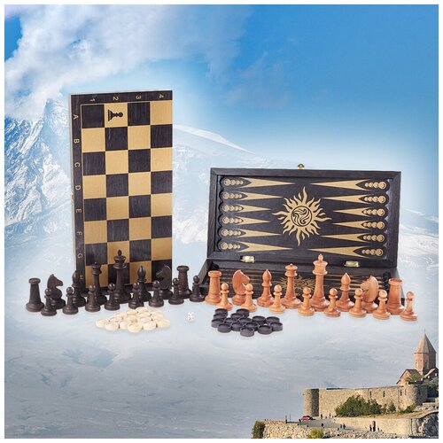 Подарочные нарды и шахматы Золото