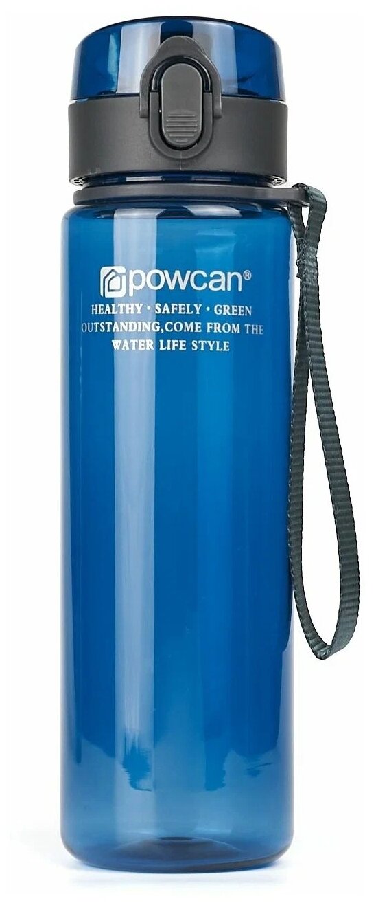 Бутылка для воды POWCAN - темно-синяя, 560 мл. глянцевая