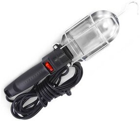 Светодиодные прожекторы LUX Светильник-переноска LUX ПР-М-60-05 чёрный с магнитом, 5 метров 60W E27, металл. кожух (без лампы)