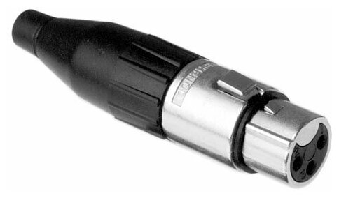 Amphenol AC3F кабельный разъем XLR-мама (female) 3pin, цинковый корпус, штампованные контакты, цвет никель